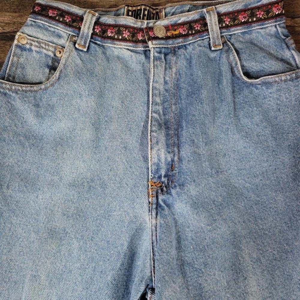 Vintage Forenza floral detail jeans sz 8‎